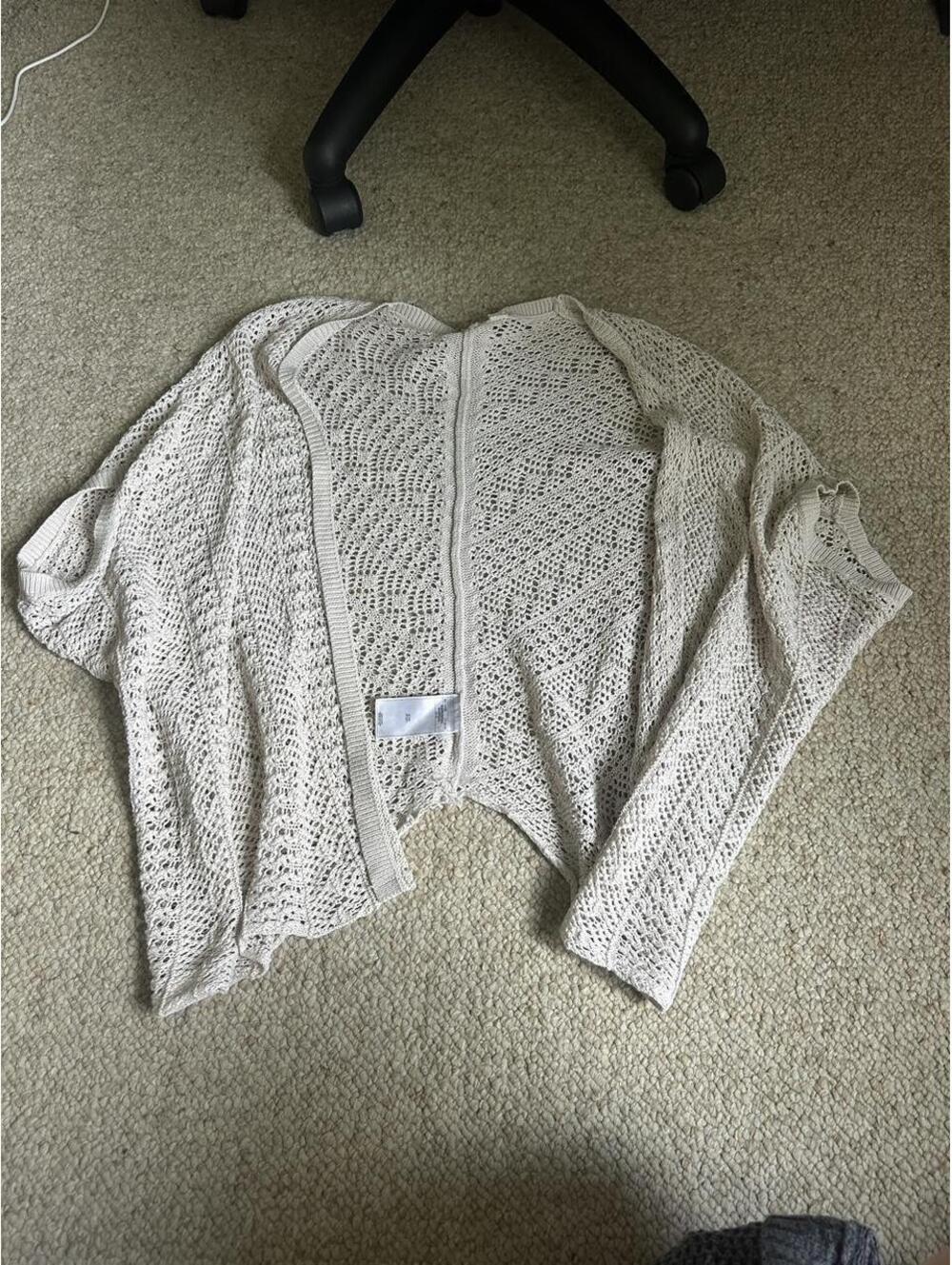 Roxy Cream crochet cardigan